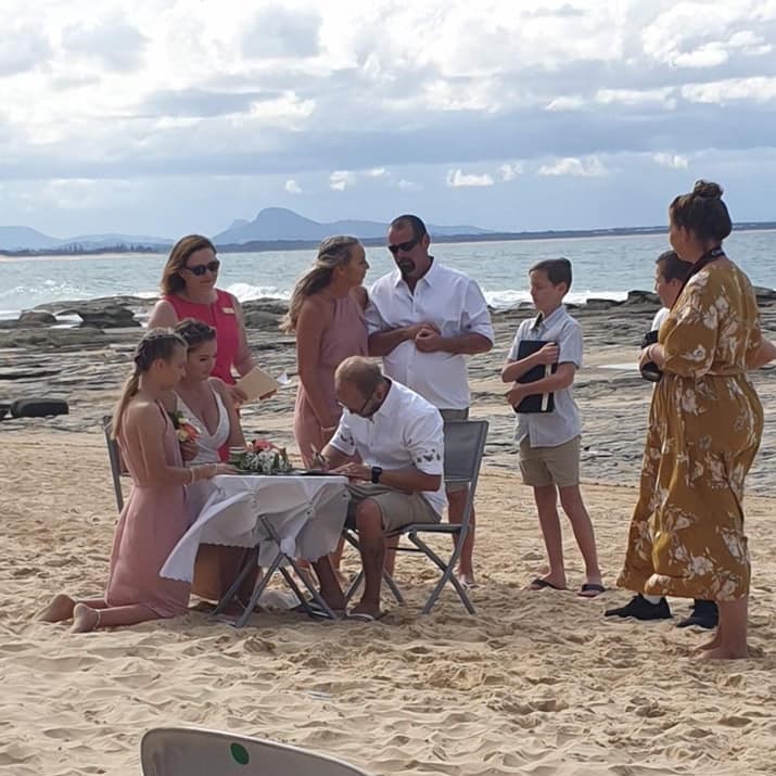 Couple exchange vows